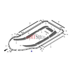Honda Aquatrax Left Front Side Protector 71131-HW3-670ZA | ThePartShed.Com specializes in Powersports parts, OEM parts, and Aftermarket parts