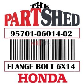 Honda Flange Bolt (6X14) 95701-06014-02 | ThePartShed.Com specializes in Powersports parts, OEM parts, and Aftermarket parts