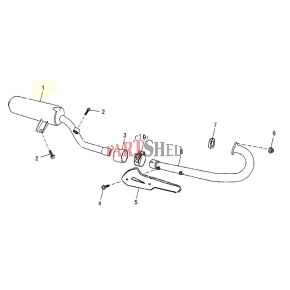 OEM Polaris Phoenix 200 Exhaust Silencer 0455077  | ThePartShed.Com specializes in Powersports parts, OEM parts, and Aftermarket parts
